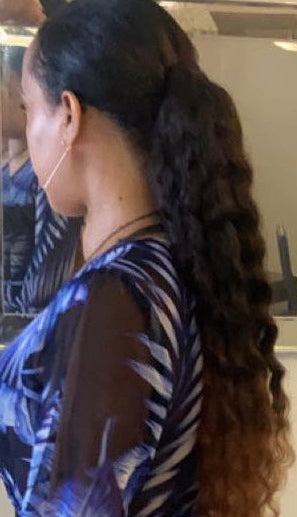 Raw Cambodian Curly Drawstring Ponytail