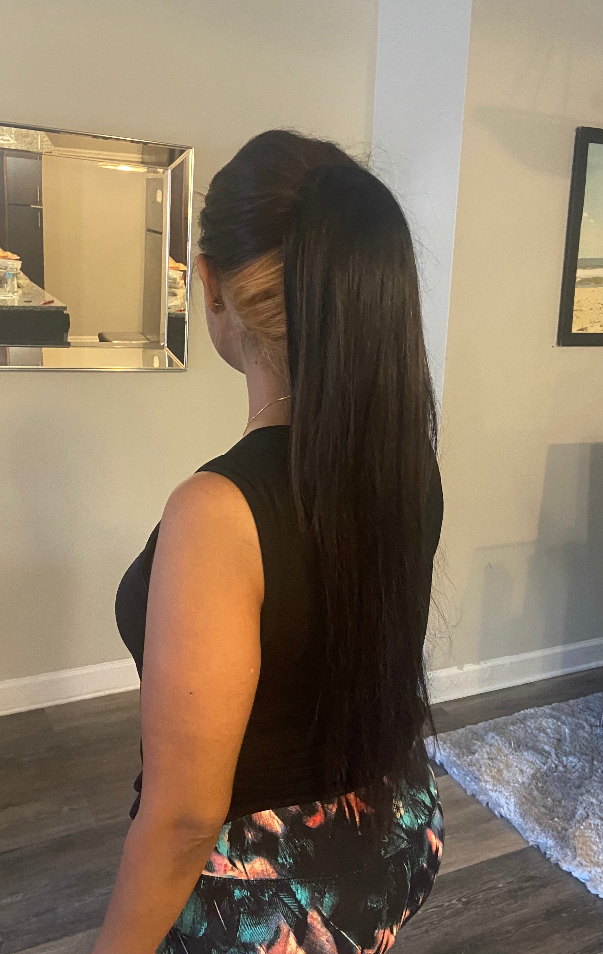 Raw Indian Wavy Drawstring Ponytail